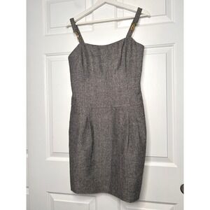 VERTIGO PARIS Tweed Herringbone Dress Jumper Small
